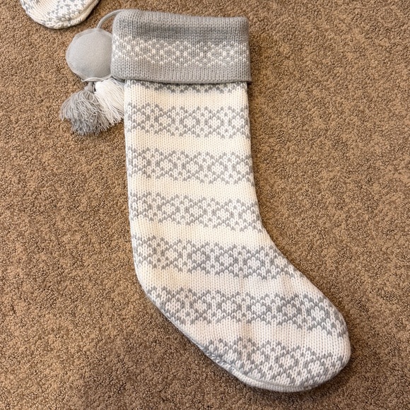 Wondershop Gray and Cream Holiday Stocking - Picture 4 of 6
